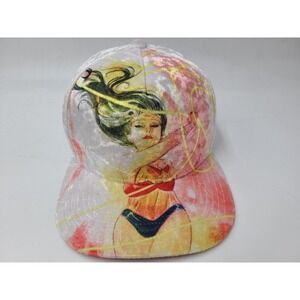 Women Wonder Woman Velvet Snapback Hat Cap Superhero‎ Cartoon Comic Movie White